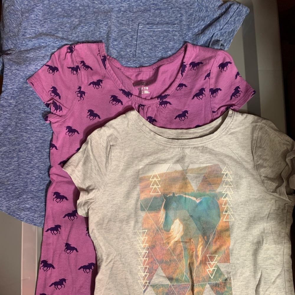 Three t-shirts size 7/8